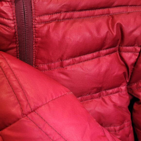 Girls' Hooded Puffer Jacket - Size 7/8 Pink Ombre - Picture 5 of 6